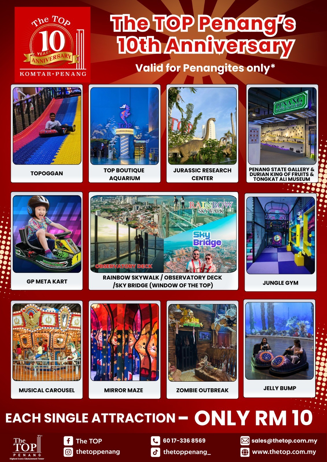 Penangites, Let's Celebrate BIG for 10 amazing years at The TOP Penang