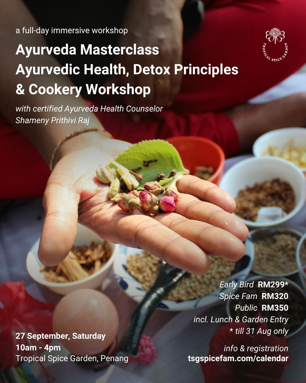 Ayurveda Master Class, Ayurvedic Health, Detox Principles & Cookery Workshop by Tropical Spice Garden